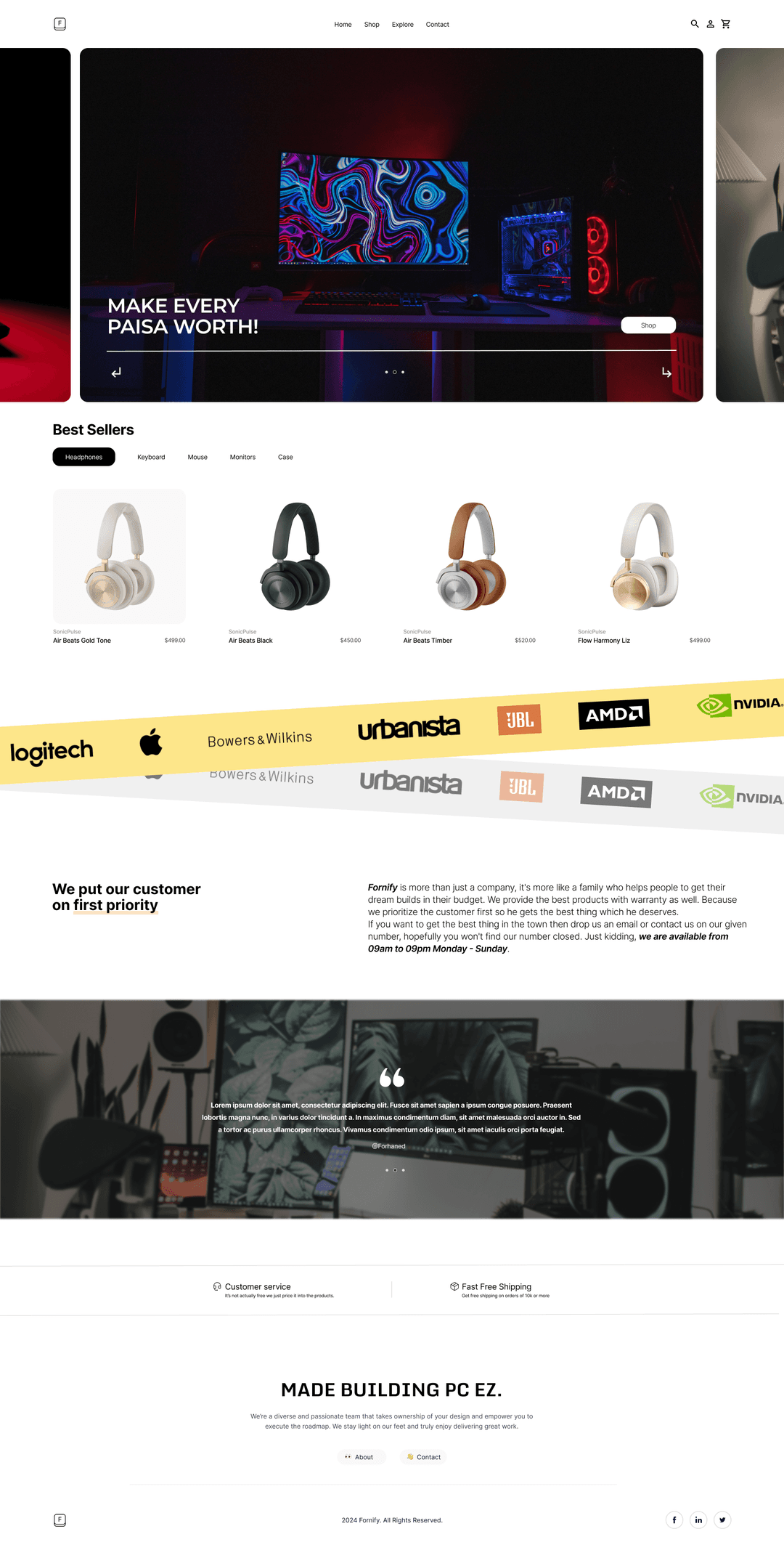 Fornify - Computer Online Store