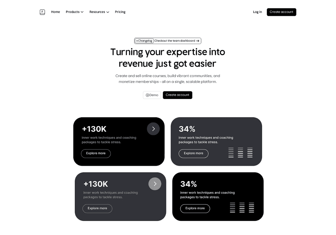 Coruse Creator Landing Page